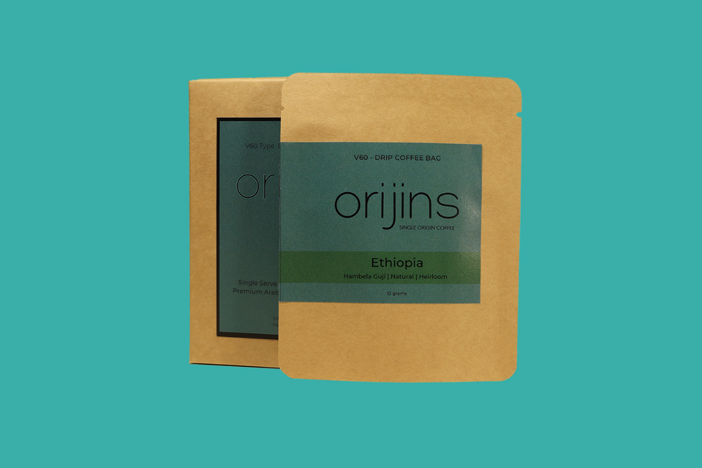 Orijins, Ethiopia Hambela Guji, Drip bags, Συσκ. 10τεμ. - innovative coffee systems  για μια μοναδική εμπειρία καφε