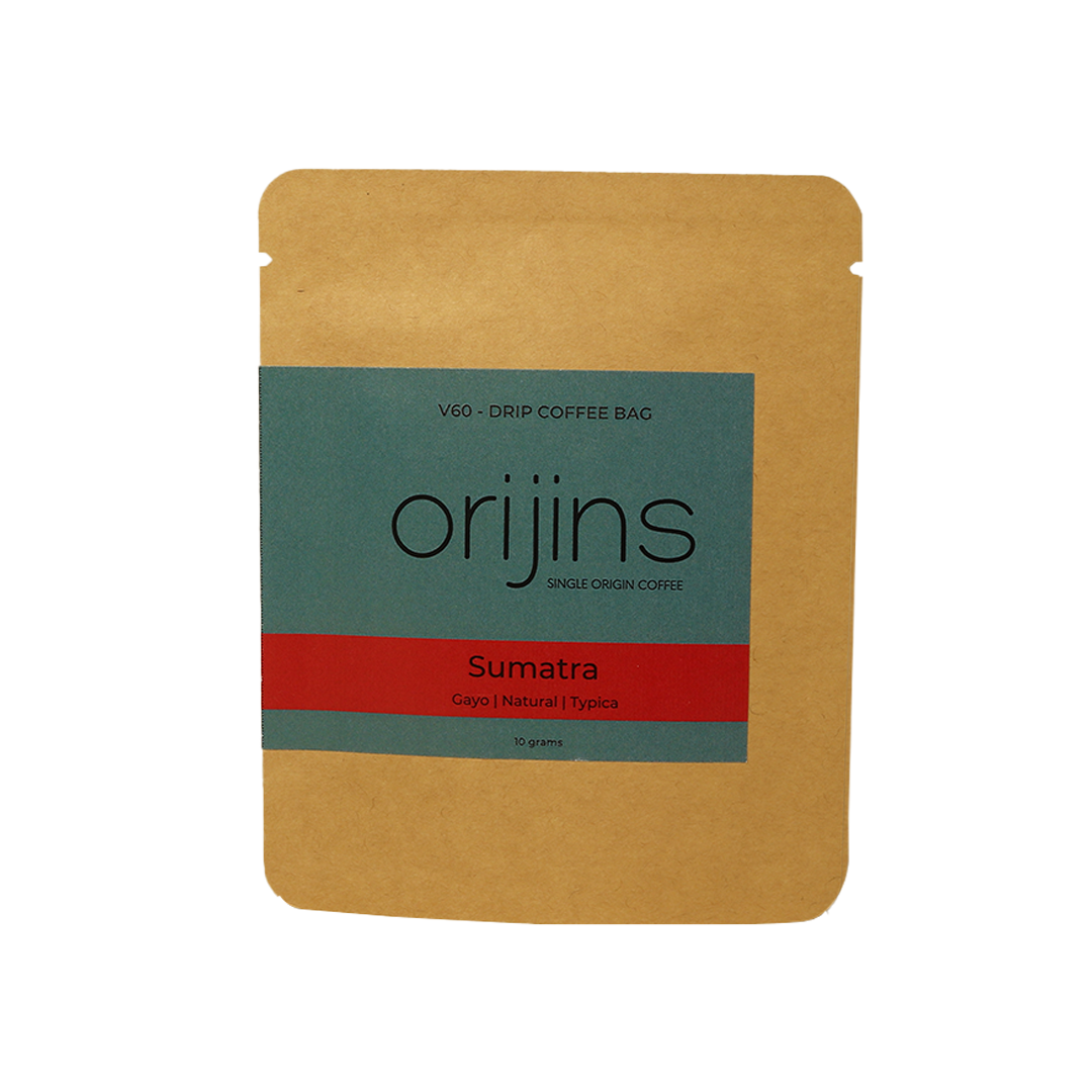 Orijins, Sumatra Gayo, Drip bags, Συσκ. 10τεμ. - innovative coffee systems  για μια μοναδική εμπειρία καφε